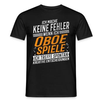 Oboe Musiker Kreativer Oboist - Männer T-Shirt - Schwarz - Vorne - AI Model Male 178 light (178cm)