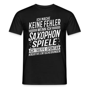 Saxophonspieler Musikinstrument Musik Saxophonist - Männer T-Shirt - Schwarz - Vorne - AI Model Male 178 light (178cm)