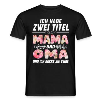 Beste Oma Mama Muttertag - Männer T-Shirt - Schwarz - Vorne - AI Model Male 178 light (178cm)