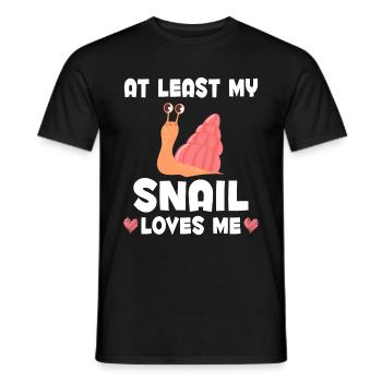 L’escargot m’aime les femmes Drôle - T-shirt homme - noir - Devant - AI Model Male 178 light (178cm)