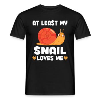 L’escargot m’aime les femmes Drôle d’escargot - T-shirt homme - noir - Devant - AI Model Male 178 light (178cm)