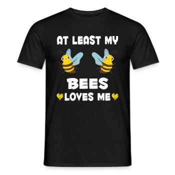 Bees love me women funny beekeepers - Men's T-Shirt - black - Front - AI Model Male 178 light (178cm)