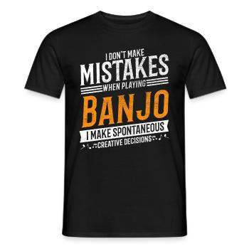 Banjo Music Lover Creative Banjo Player - Men's T-Shirt - black - Front - AI Model Male 178 light (178cm)