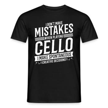 Violoncelliste Instrument de musique Musique Violoncelle - T-shirt homme - noir - Devant - AI Model Male 178 light (178cm)