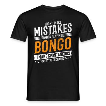 Bongo Musikliebhaber Kreativer Bongospieler - Männer T-Shirt - Schwarz - Vorne - AI Model Male 178 light (178cm)
