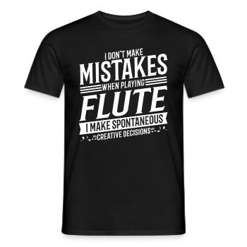 Flûte Joueur Instrument de musique Flûte de musique - T-shirt homme - noir - Devant - AI Model Male 178 light (178cm)