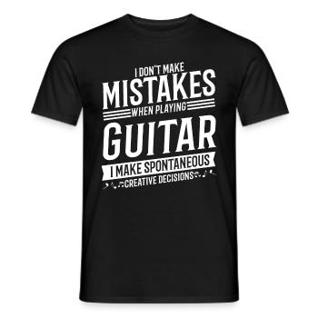 Gitarrenspieler Musikinstrument Musik Gitarrist - Männer T-Shirt - Schwarz - Vorne - AI Model Male 178 light (178cm)