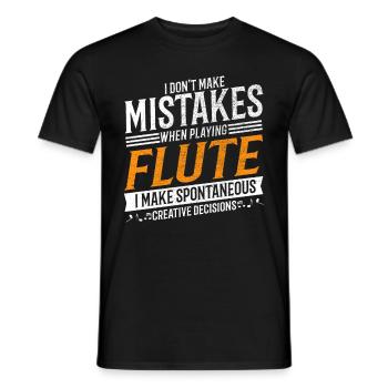 Flûte Mélomane Joueur de flûte créatif - T-shirt homme - noir - Devant - AI Model Male 178 light (178cm)