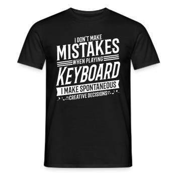 Keyboardspieler Musikinstrument Musik Keyboard - Männer T-Shirt - Schwarz - Vorne - AI Model Male 178 light (178cm)