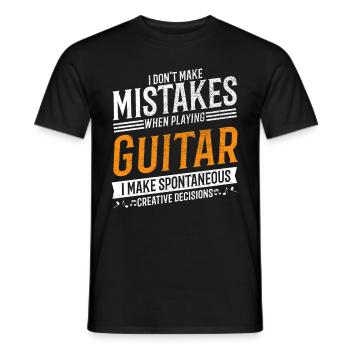 Guitar Music Lovers Creative Guitarist - Men's T-Shirt - black - Front - AI Model Male 178 light (178cm)