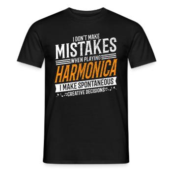 Harmonica Creative Harmonica Player - T-shirt homme - noir - Devant - AI Model Male 178 light (178cm)
