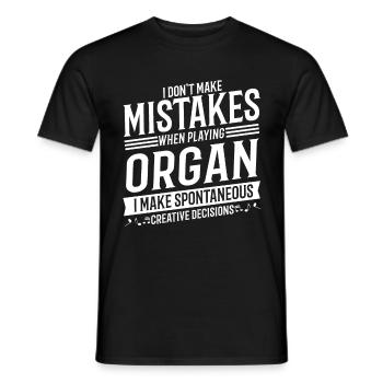 Organ Player Musical Instrument Music Organist - Men's T-Shirt - black - Front - AI Model Male 178 light (178cm)