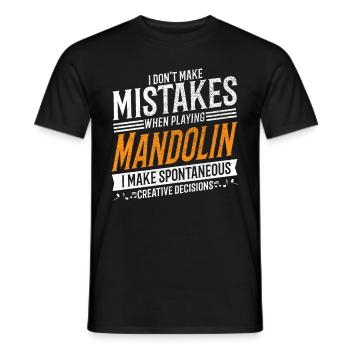 Mandolin Music Lovers Lecteur de mandoline - T-shirt homme - noir - Devant - AI Model Male 178 light (178cm)