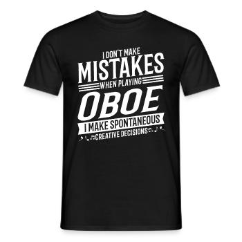 Oboe Player Musical Instrument Music Oboist - Men's T-Shirt - black - Front - AI Model Male 178 light (178cm)