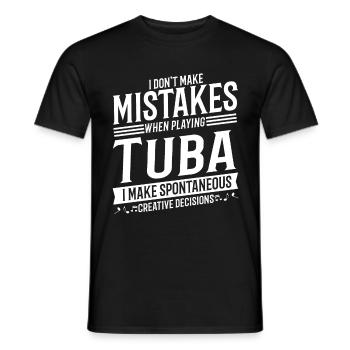 Tuba Player Musical Instrument Music Tuba - Men's T-Shirt - black - Front - AI Model Male 178 light (178cm)