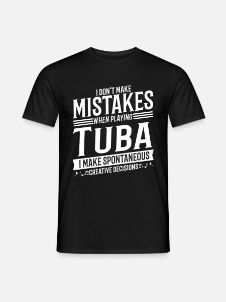 Tuba-Spieler Musikinstrument Musik Tuba - Männer T-Shirt - Schwarz