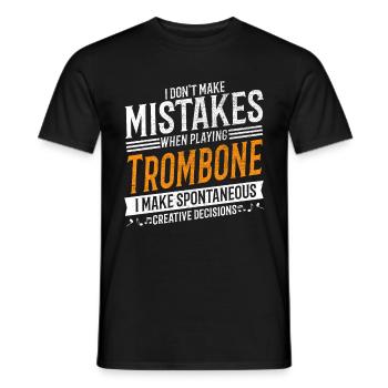 Trombone Music Lover Creative Trombonist - T-shirt homme - noir - Devant - AI Model Male 178 light (178cm)