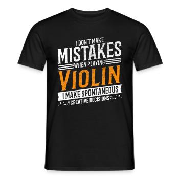 Amateurs de musique de violon Violoniste créatif - T-shirt homme - noir - Devant - AI Model Male 178 light (178cm)