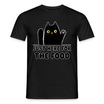 Foodie Kitty Femmes Drôle de Chat - T-shirt homme - noir - Devant - AI Model Male 178 light (178cm)