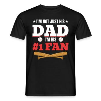 Baseball Dad Stolzer Vater Baseball Sohn - Männer T-Shirt - Schwarz - Vorne - AI Model Male 178 light (178cm)