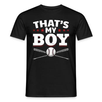 Mama Baseball Jeune Fils Femmes Baseball - T-shirt homme - noir - Devant - AI Model Male 178 light (178cm)