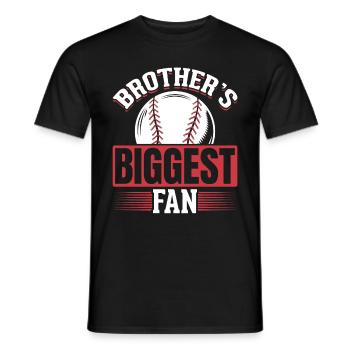 Little Sister Baseball Brother Fan - Men's T-Shirt - black - Front - AI Model Male 178 light (178cm)