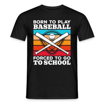 Enfants Baseball Humour Drôles Joueurs de Baseball - T-shirt homme - noir - Devant - AI Model Male 178 light (178cm)