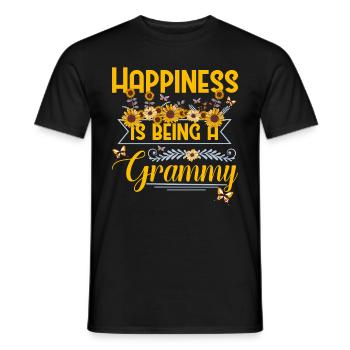 Glück Oma Sonnenblume Großmutter Gärtnerin - Männer T-Shirt - Schwarz - Vorne - AI Model Male 178 light (178cm)