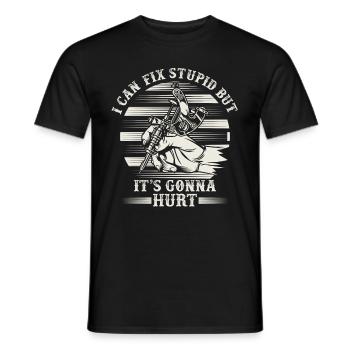 Funny Tattooer Quote Tattoo Artist Tattooist Inked - Men's T-Shirt - black - Front - AI Model Male 178 light (178cm)