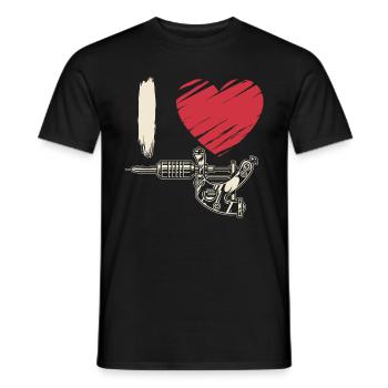 Tattoos Tattoo Artists Tattoo Artists Tattoo Artists - Men's T-Shirt - black - Front - AI Model Male 178 light (178cm)