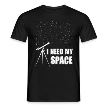 Teleskop-Liebhaber Lustige Wissenschaft Astronom - Männer T-Shirt - Schwarz - Vorne - AI Model Male 178 light (178cm)