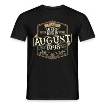 August 1998 Birthday Man - Men's T-Shirt - black - Front - AI Model Male 178 light (178cm)