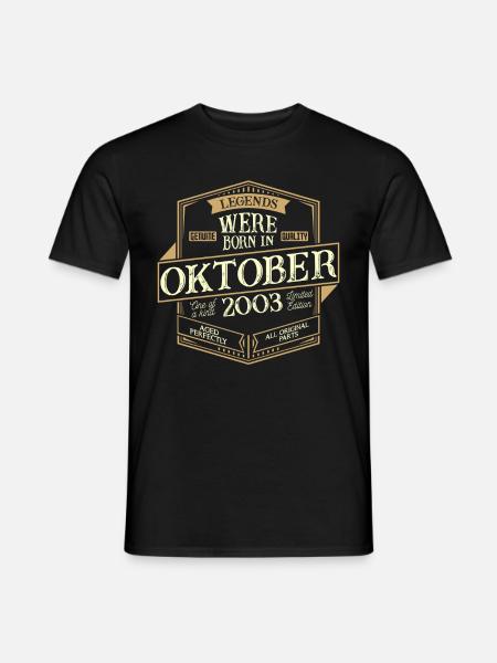 October 2003 birthday man - Men's T-Shirt - black