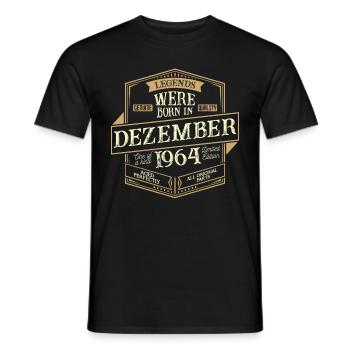 December 1964 Birthday Man - Men's T-Shirt - black - Front - AI Model Male 178 light (178cm)