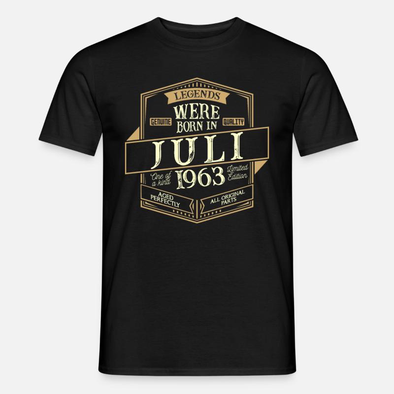 Juli 1963 Geburtstag Mann - Männer T-Shirt - Schwarz