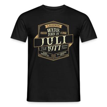 Juli 1977 Geburtstag Mann - Männer T-Shirt - Schwarz - Vorne - AI Model Male 178 light (178cm)