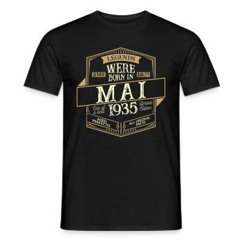 Mai 1935 Geburtstag Mann - Männer T-Shirt - Schwarz - Vorne - AI Model Male 178 light (178cm)