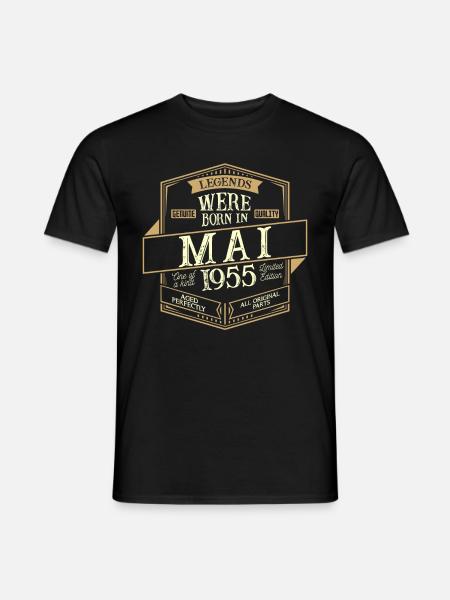 May 1955 Birthday Man - Men's T-Shirt - black