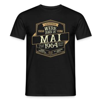 Mai 1964 Anniversaire Homme - T-shirt homme - noir - Devant - AI Model Male 178 light (178cm)