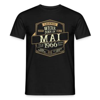 Mai 1966 Anniversaire Homme - T-shirt homme - noir - Devant - AI Model Male 178 light (178cm)