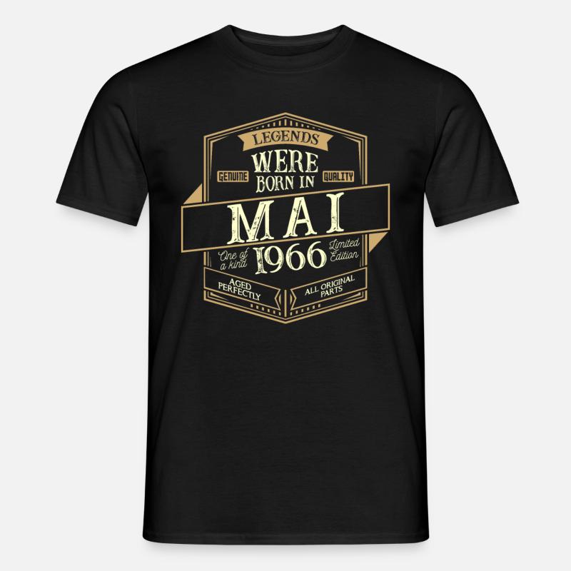 Mai 1966 Geburtstag Mann - Männer T-Shirt - Schwarz