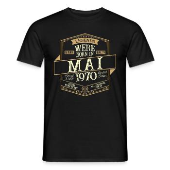 May 1970 Birthday Man - Men's T-Shirt - black - Front - AI Model Male 178 light (178cm)