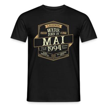 Mai 1994 Anniversaire Homme - T-shirt homme - noir - Devant - AI Model Male 178 light (178cm)