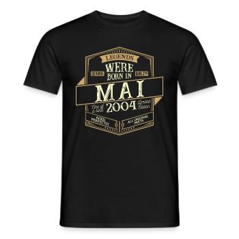 May 2004 Birthday Man - Men's T-Shirt - black - Front - AI Model Male 178 light (178cm)