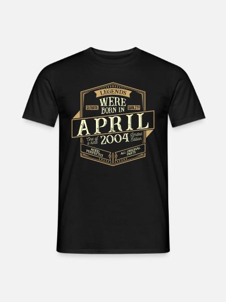 April 2004 Geburtstag Mann - T-shirt herr - svart