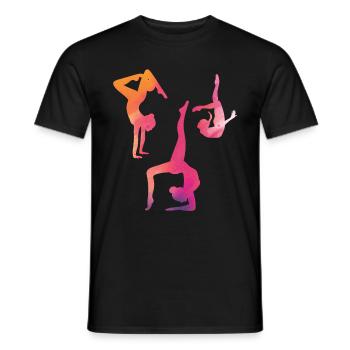 Gymnastin Frauen Rhythmische Gymnastik Buntes - Männer T-Shirt - Schwarz - Vorne - AI Model Male 178 light (178cm)