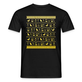 Egyptian Hieroglyphics Historian Ancient Egypt - Men's T-Shirt - black - Front - AI Model Male 178 light (178cm)