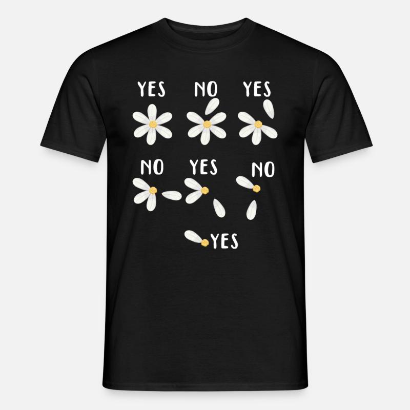 Daisy Wish Game Oui Pas de Fleur - T-shirt homme - noir