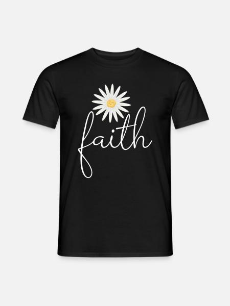 Glaube Gänseblümchen Christliche Frauen Gärtnerin - Männer T-Shirt - Schwarz