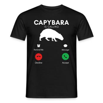 Lustige Capybara Humorvolle Capybaras - Männer T-Shirt - Schwarz - Vorne - AI Model Male 178 light (178cm)